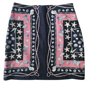 TALBOTS Pink & Navy Nautical Seaside Skirt | SZ 4P